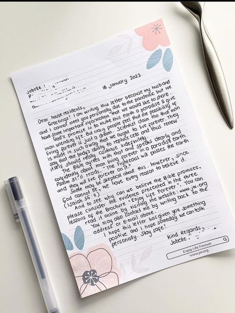 Letter Writing Jw Ideas English, Jw Ministry Letter Writing, Jw Letter Writing Samples Campaign, Jw Letter Writing Samples Gods Kingdom, Letter Writing Jw, Jw Letter Writing Samples Gods Kingdom Jw, Letter Writing Examples, Letter Writing Samples, Public Witnessing