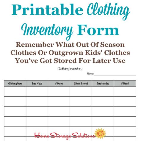 I've got a free printable clothing inventory form for you, plus how to declutter your wardrobe of sweaters and sweatshirts. Declutter Clothes, Inventory Printable, Printable Calendar Pages, Declutter Closet, Organizing Challenges, Household Management, Christmas Is Over, How To Declutter, Home Storage Solutions