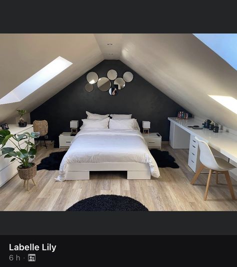 Loft Bedroom Decor, Loft Conversion Bedroom, Attic Bedroom Storage, Attic Bedroom Designs, Attic Loft, Attic House, Bedroom Barndominium, Attic Conversion, Attic Design