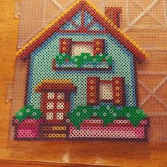 House perler beads by chuckie_sue Perler Bead House, House Perler Beads, Perler Bead Kawaii, Bead Templates, Facebook Analytics, Hama Art, Perler Projects, Perler Creations, Pixel Beads