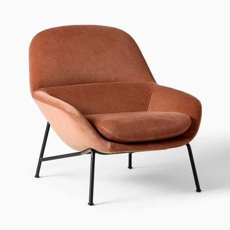 Fillmore Mid-Century Chair | West Elm Dads Office, Wood Interior, Green Room, Burnt Umber, Mid Century Armchair, Furniture Trends, Wood Interiors, Mid Century Chair, Outdoor Dining Furniture