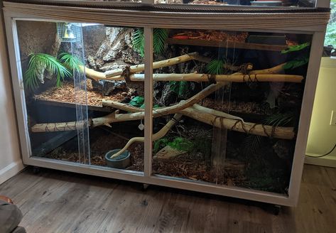 Belongs to Victoria Teague 6x2x4 Boa Enclosure, Snake Cages, Diy Reptile, Snake Terrarium, Snake Enclosure, Snake Tank, Tub Enclosures, Boa Constrictor, Reptile Room