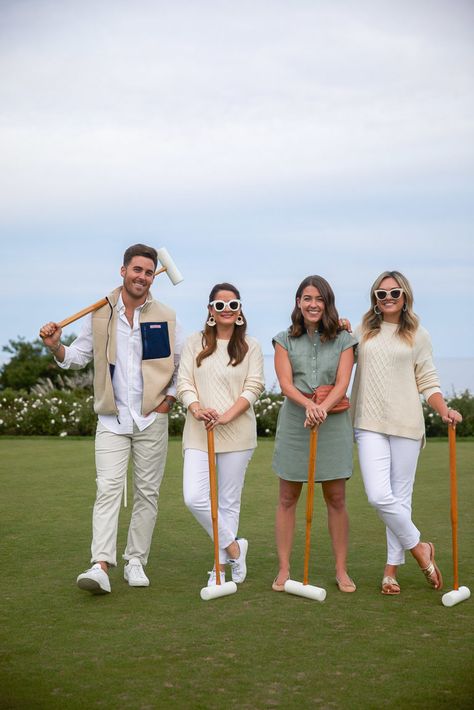 Vineyard Vines Friends & Family — bows & sequins Vineyard Vines Outfits Women, Vineyard Vines Aesthetic, Croquet Outfit, Croquet Aesthetic, Vineyard Vines Outfits, Croquet Party, Watch Hill Rhode Island, French Sailor, New England Aesthetic