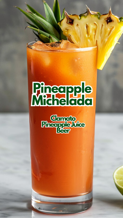 Pineapple Michelada Cocktail Cards, Easy Summer Cocktail Recipes, Juice Cocktails, Easy Summer Cocktails, Beer Pairing, Pineapple Rum, Michelada, Best Cocktail Recipes, Frozen Cocktails