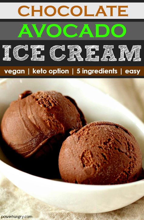 Creamy, super chocolate avocado ice cream that tastes indulgent but is healthy! Made with 5 ingredients, it is vegan, paleo, & keto (with 1 easy sub). #avocado #avocadoicecream #chocolateavocado #vegan #keto #ketogenic #veganicecream #ketoicecream #coconutmilk #5ingredients #eggfree #glutenfree #dairyfree #easy #ketodessert #cleaneating #cleaneats #fitnessfood Avacado Ice Cream, Avocado Ice Cream Vegan, Chocolate Avocado Ice Cream, Creami Recipies, Avocado Ice Cream Recipe, Avocado Recipes Dessert, Vegan Popsicles, Ice Cream Vegan, Vegan Recepies