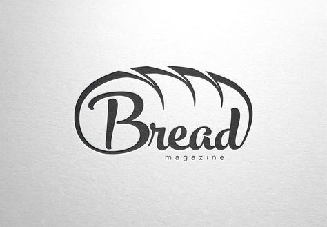 Bread Logo, Food Lettering, Logo Bakery, Typo Logo Design, Starbucks Design, Bread Packaging, Bread Shop, Adventure Logo, Bakery Branding