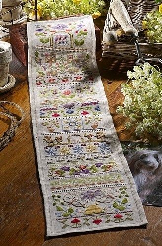 Charlie's Secret Garden - The Cross Stitch Guild Embroidered Wildflowers, Cross Stitch Sampler Patterns, Crewel Embroidery Patterns, Embroidery Sampler, Stitch Shop, Cross Stitch Christmas Ornaments, Cross Stitch Love, Stitch Book, Cross Stitch Borders