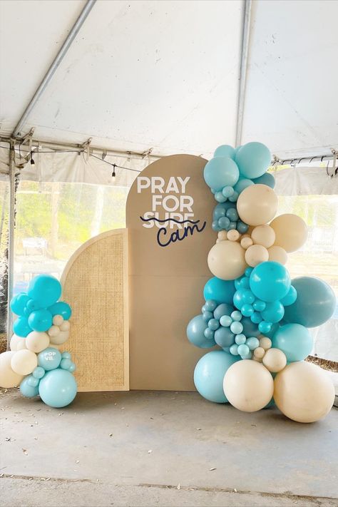 Party Decoration 12 ft Balloon Garland. Colors: Sea Glass, Blue Slate, White Sand, Turquoise. 🎈Place your order at https://www.popvb.com Turquoise Balloons Decorations, Blue And Teal Balloon Garland, Teal Balloon Garland, Turquoise Balloon Garland, Aqua Balloon Garland, Turquoise Balloon Garland With Flowers, Aqua Balloon Decorations, Turquoise Balloons, Aqua Balloons