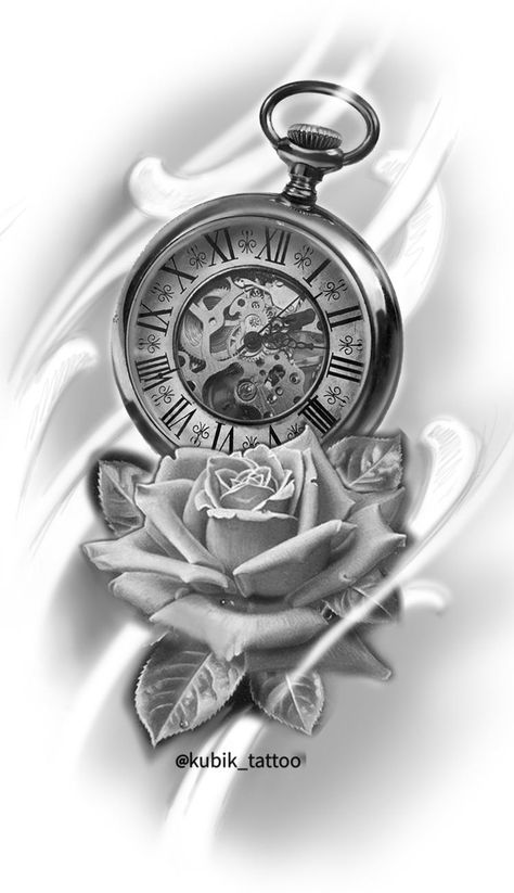 225+ Clock Tattoos Ideas and Designs (2022) - TattoosBoyGirl Clock Face Tattoo, Time Clock Tattoo, Pocket Watch Tattoo Design, Clock And Rose Tattoo, 27 Tattoo, 8 Tattoo, Watch Tattoo Design, Pocket Watch Tattoos, Watch Tattoo