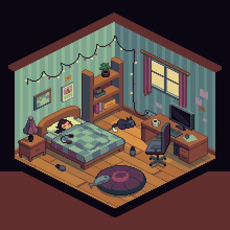 Isometric Furniture, Pc Hd Wallpaper, Pixel Room, Isometric Pixel Art, Room Digital Art, Isometric Pixel, Isometric Room, Drawing Room Decor, I Have A Plan