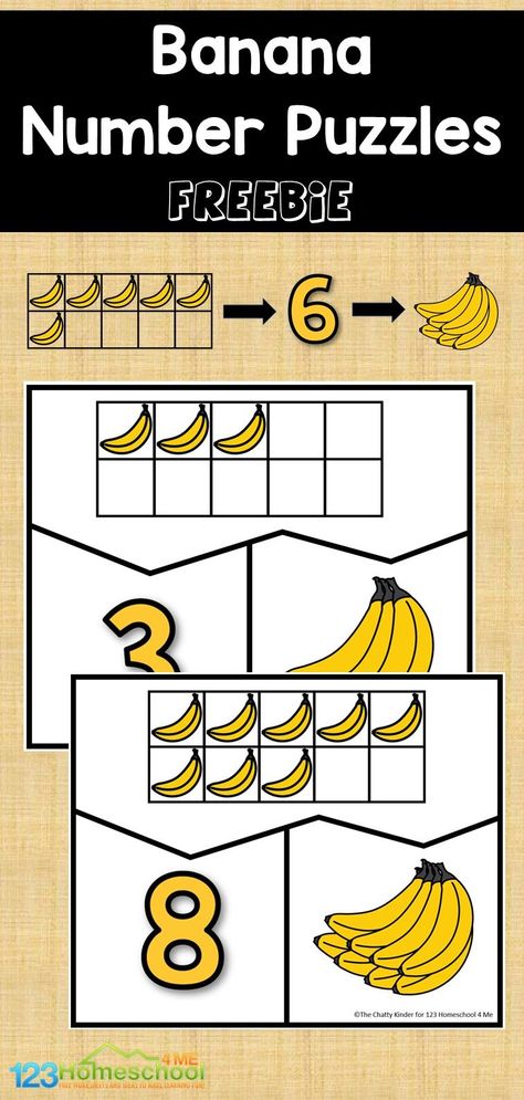 Looking for a fun activity to help your learners with number sense? Check out these fun banana themed number puzzles. Learners can practice their counting and subitizing skills while having some banana fun. Simply print number sense puzzles and you are ready to play and learn. Pumpkin Math Kindergarten, Lemon Volcano, Dancing Raisins, Spring Math Activities, 123 Homeschool 4 Me, Pumpkin Math, Printable Math Games, Science Experiment For Kids, Addition Kindergarten