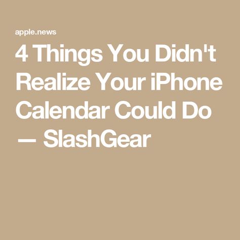 4 Things You Didn't Realize Your iPhone Calendar Could Do — SlashGear How To Make Your Apple Calendar Like A Planner, Iphone Planner, Iphone Calendar, Apple Calendar, Calendar App, Calendar Organization, Best Iphone, Used Iphone, Apple Phone