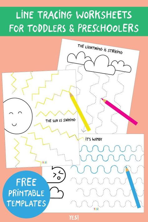 Prek Handwriting Activities, Fine Motor Tracing Free Printable, Free Printables For Kindergarten, Handwriting Activities Preschool, Lines For Kindergarten, Handwriting Activities For Kids, Tracing Activities For Preschoolers, Preschool Line Tracing, Prewriting Activities