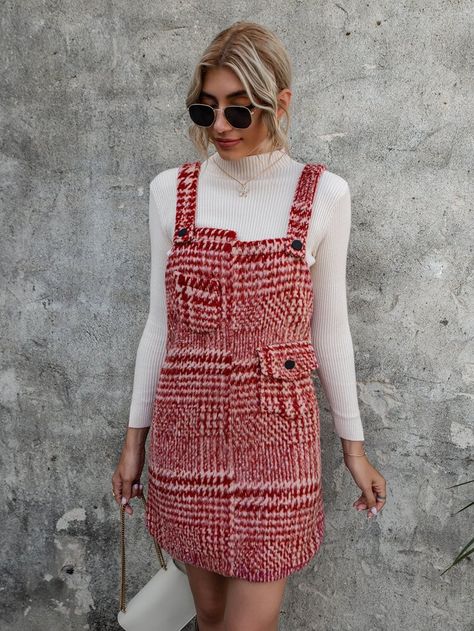 Pinafore Dress, Shein Style, Women Dresses, Dress P, Fashion Inspo Outfits, Fashion News, Fashion Inspo, Womens Dresses, Wardrobe