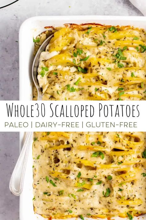 Dairy Free Thanksgiving Recipes, Potatoes Wedges, Paleo Sweet Potato Casserole, Scalloped Potato Recipe, Scallop Potatoes, Dairy Free Thanksgiving, Gluten Free Thanksgiving Recipes, Scalloped Potato, Dairy Free Recipes Dinner