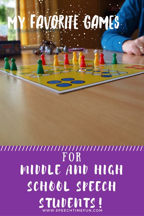 Games To Use With Middle/High School - Speech Time Fun: Speech and Language Activities High School Speech, Speech And Language Activities, High School Speech Therapy, Speech Games, Articulation Games, School Speech Therapy, High School Activities, Speech Therapy Games, Slp Activities