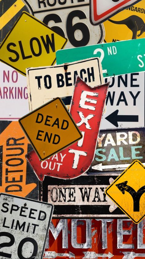 #signs #street #roads #traveling #vintageaesthetic #collection #findyourself Road Signs Aesthetic, Signs Aesthetic, Dead Ends, Speed Limit, Road Sign, Road Signs, Street Signs, Aesthetic Room, Road