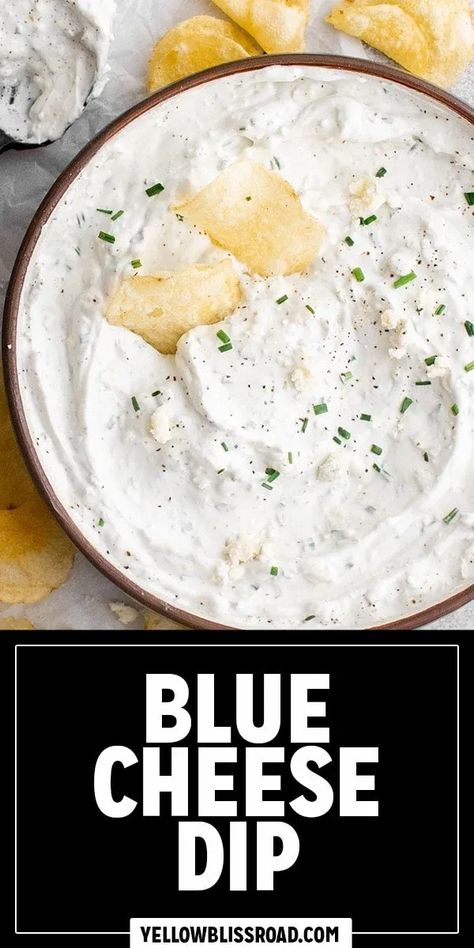 With only 5 ingredients and about 5 minutes of prep, this creamy blue cheese dip recipe is one of the easiest appetizers you can make! Easiest Appetizers, Blue Cheese Dip Recipe, Veggie Sticks, Macro Counting, Cheese Dip Recipe, Homemade Appetizer, Blue Cheese Dip, Ball Recipes, Cheese Dip Recipes