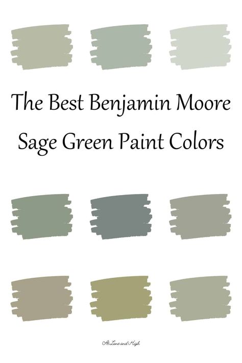 Sage green has become one of the most popular paint colors and today I am sharing the best sage green paint colors from Benjamin Moore for your home! Miss Green Paint Color, Benjamin Moore Dry Sage Color Palette, Benjamin Moore Pale Green Paint Colors, Best Green Gray Paint Colors For Cabinets, Benjamin Moore Muted Green, Benjamin Moore Sage Green Colors Bedroom, Benjamin Moore Sage Green Colors Kitchen, Benjamin Moore Springfield Sage, Benjamin Moore Sage Mountain