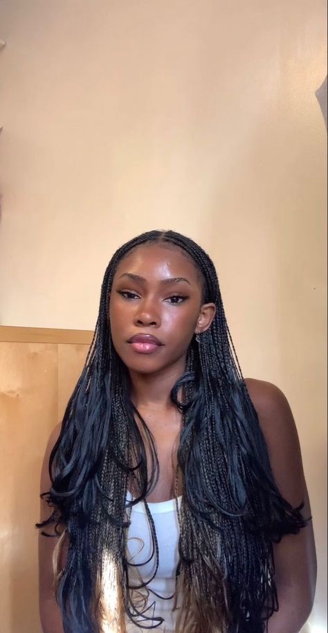 #layeredbraids #blackgirlmagic #braids Braids 2023, Micro Braids Styles, Micro Braids Hairstyles, Braiding Hairstyles, Black Hair Clips, Braids Styles, African Hair Braiding Styles, Box Braids Hairstyles For Black Women, Cute Box Braids Hairstyles