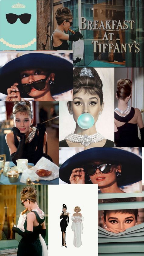 Audrey Hepburn Tiffany Breakfast, Breakfast At Tiffany’s Style, Aubrey Hepburn Breakfast At Tiffanys Costume, Breakfast Ay Tiffany's, Breakfast At Tiffinays, Audrey Hepburn Posters, Breakfast At Tiffany's Fashion, Breakfast At Tiffanys Mood Board, Breakfast At Tiffany’s Outfit