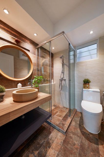 Popular Bathroom Designs, Toilet Design Modern, Luxe Bathroom, Small Bathroom Interior, Bathroom Shower Design, Interior Design Singapore, Washroom Design, Modern Toilet, Bathroom Design Inspiration