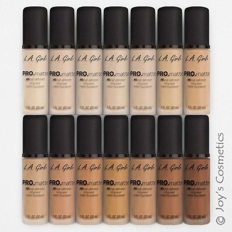 La Girl Pro Matte Foundation Swatches, La Girl Foundation, La Girl Cosmetics, Gorgeous Wedding Makeup, Foundation Swatches, Makeup Remover Pads, Foundation Shades, Titanium Dioxide, Matte Foundation