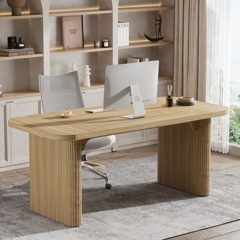 Chunky Desk, Wood Executive Desk, Simple Computer Desk, Modern Executive Desk, Desk Simple, Wood Office Desk, Wood Computer Desk, Desk Writing, Study Area