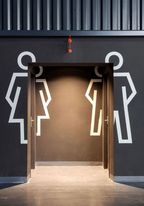 Toilet Signage, Bathroom Signage, Wc Sign, Commercial Bathroom, Wc Design, Restroom Design, Wayfinding Design, Public Bathrooms, Toilet Sign