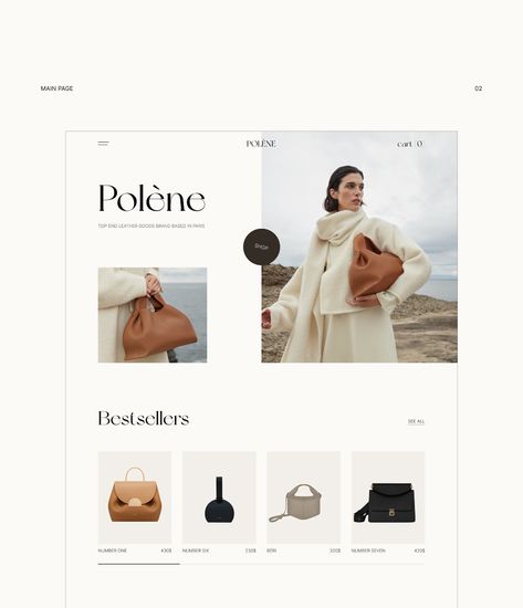 Editorial Ecommerce, Bag Website Design, Web Design Ecommerce, Website Design Layout Ecommerce, Luxury Fashion Website Design, Simple Ecommerce Web Design, Website Layout Design, Luxury Ecommerce Website, Minimal Fashion Website Design