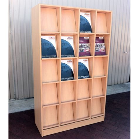 Flip Magazine Display Unit – Fry Library & School Supplies Library Signage, Magazine Display, Library School, Signage Signs, Library Shelves, Acrylic Shelf, Glass Cabinets Display, Display Unit, Tote Storage