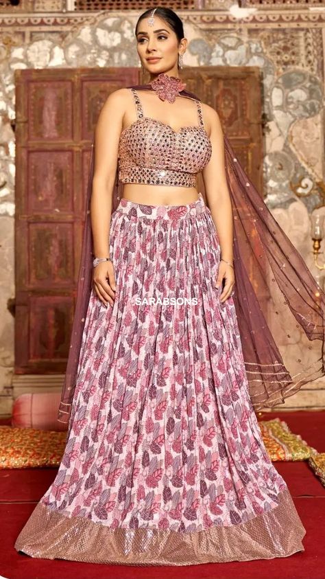 SARABSONS Shop no 101, Naveen Market, Kanpur Spaghetti Strap Crop Top Lehenga in Georgette #chikirpolo #sarabsons #croptop #croptops #croptopdress #lehenga #lehengacholi #croptoplehenga #croptopskirt #croptopandskirt #chaniyacholi #weddinglehenga #partywearlehenga #partywearlehengas #spaghettistrap #strapdress #spaghettistrapdress #indowestern #indowesternstyle #indowesternwear #indowesterndress #indowesterngown #fashion2023 #dresses #partywear #partyweardress #weddingdress #bridesmaiddress #c Drape Sarees, Lehenga Crop Top, Indo Western Gown, Crop Top Lehenga, Indo Western Dress, Spaghetti Strap Crop Top, Strap Crop Top, Party Wear Lehenga, Crop Top Dress