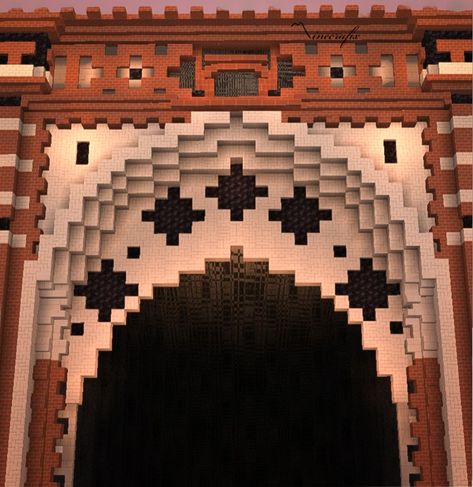 For More Check Out My Link In Bio Minecraft Castle Entrance Ideas, Castle Entrance Minecraft, Minecraft Throne Ideas, Minecraft Castle Entrance, Minecraft Entrance Ideas, Minecraft Entrance, Minecraft Towers, Entrance Minecraft, Minecraft Church