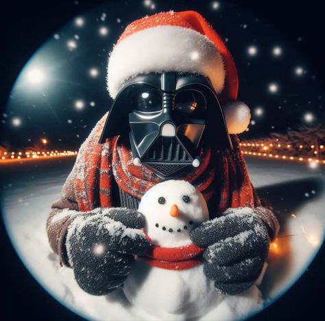 Anakin Skywalker Darth Vader, Christmas Profile Pictures, Darth Vader Christmas, Yoda Christmas, Icon Christmas, Luke Leia, Star Wars History, Star Wars Painting, Anakin Vader