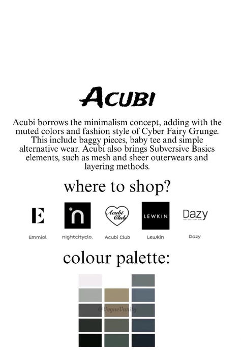 Recommendations on where you can purchase Acubi style pieces.The colour pallete is mainly a range of dark shades, with a mix of white. Comment other aesthetics you would like to see! Acubi Essential Clothes, Acubi School Aesthetic, Acubi Dark Fashion, Acubi Style Aesthetic, Acubi Color Palette, Japanese Acubi Fashion, Outfit Ideas Acubi Fashion, Acubi Capsule Wardrobe, Cute Acubi Outfits