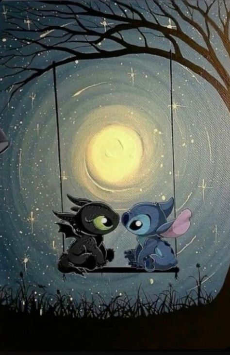 Toothless Wallpaper, Toothless And Stitch, Lilo And Stitch Quotes, Lilo And Stitch Drawings, Cute Disney Drawings, Stitch Drawing, Disney Collage, Cute Stitch, Cartoon Wallpaper Iphone