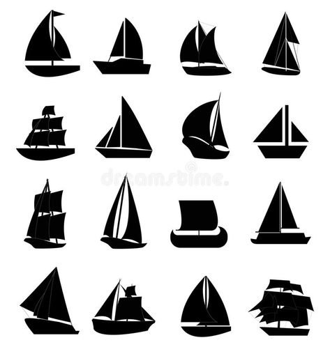 Sail boat icons set. In black , #AD, #boat, #Sail, #icons, #black, #set #ad S5 Wallpaper, Boat Icon, Boat Silhouette, Boat Vector, Silhouette Pictures, Scroll Saw Patterns Free, Sailing Boat, Stones Jewelry, Sail Boat