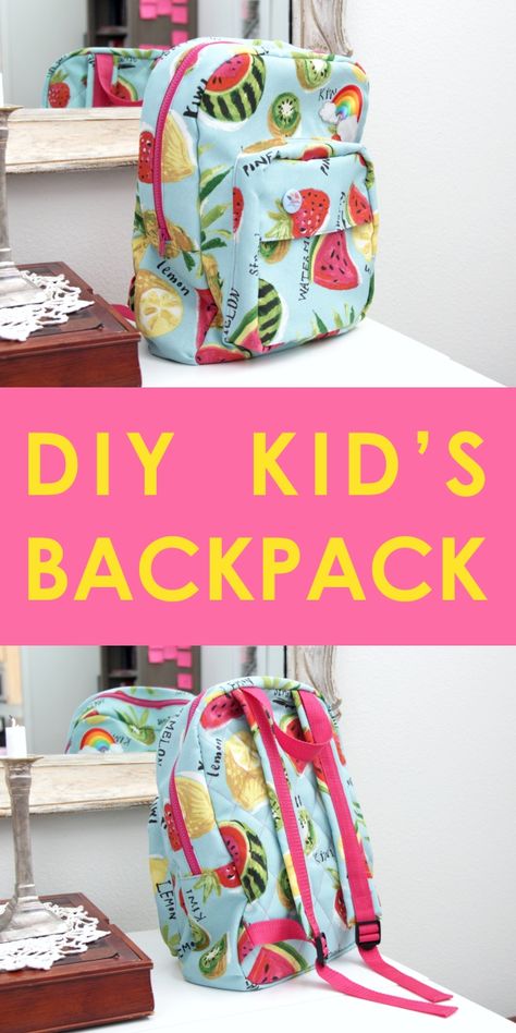 Back to school time! In this video sewing tutorial you will learn how to sew a custom child's size backpack. Paige Handmade on YouTube. #diy #sew #backtoschool #backpack Back To School Sewing Projects, How To Make A Backpack, Diy Backpack Pattern, Backpack Pattern Sewing, Backpack Sewing, Diy Preschool, Diy Sewing Gifts, Baking Packaging, Custom Backpack