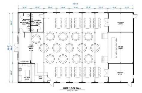 Multipurpose Hall Plan Layout, Wedding Floor Plan, Event Space Design, Event Venue Design, Interior Architecture Sketch, Barn Builders, Multipurpose Hall, Hall Flooring, Function Hall