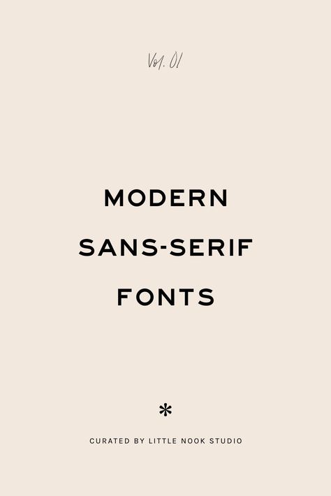 Modern Sans-Serif Fonts for Your Next Design or Logo Project: Minimalist, modern, free fonts for canva, logos, business cards, website, or your new brand inspo. Type inspiration, typography, graphic design, clean, simple, airy, branding, design, logo, font pairings. Curated by Elizabeth Reyes from Little Nook Studio best Adobe fonts · 01. Input Mono by David Jonathan Ross · 02. Marshmallow by Neil Summerour · 03. Operetta by Synthview · 04. Viktor ... Browse 2000+ of free fonts to download from Minimalist Logo Font, Serif Website Design, Wide Sans Serif Font, Minimal Sans Serif Font, Clean Typography Design, Modern Fonts Minimalist, Modern Canva Fonts, Sans Serif Branding, Minimalist Branding Design Logo