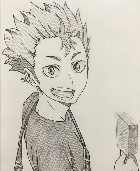 Haikyuu Drawing, Drawings To Trace, Anime Drawing Sketches, Anime Boy Sketch, 8bit Art, Manga Drawing Tutorials, Kpop Drawings, Chibi Drawings, Amazing Drawings