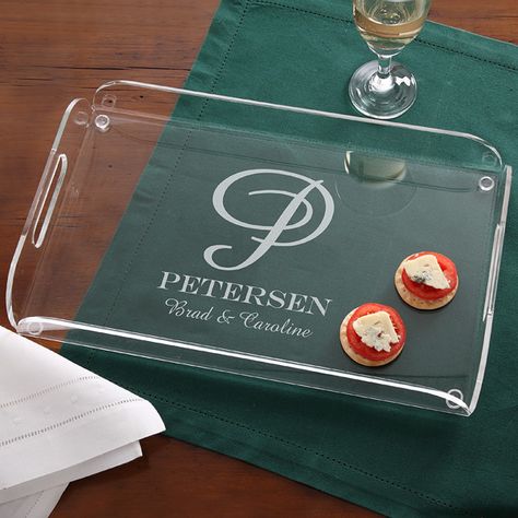 Personalized Serving Tray - Monogram & Name