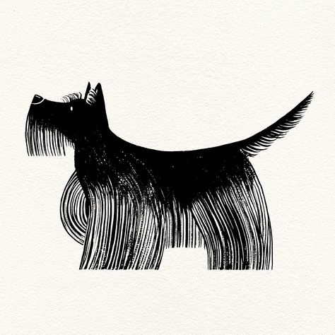 Alice Des (@alicedes_illustration) • Instagram photos and videos Scottish Terrier Illustration, Schnauzer Painting, Schnauzer Illustration, Schnauzer Drawing, Terrier Illustration, Illustration Dog, Painting Gouache, Lino Cut, Scottish Terrier