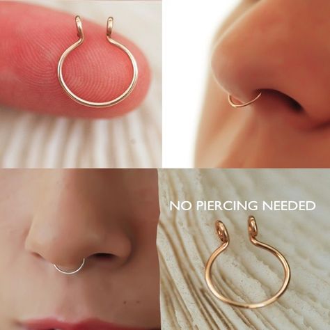 Cincin Diy, Faux Septum Ring, Faux Septum, Wire Jewelry Rings, Wire Jewelry Designs, Handmade Jewelry Tutorials, Diy Wire Jewelry, Wire Work Jewelry, Homemade Jewelry