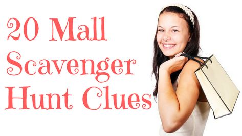 20 Mall Scavenger Hunt Clues — Scavenger Hunt Shopping Mall Scavenger Hunt Party Ideas, Mall Scavenger Hunt Riddles, Mall Scavenger Hunt For Teens, Mall Scavenger Hunt Birthday Party, Friends Cookies, Teen Scavenger Hunt, Mall Scavenger Hunt, Campout Party, Scavenger Hunt Party