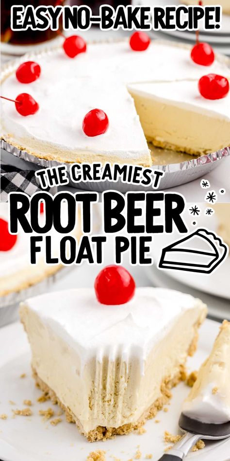 Root Beer Pie, Root Beer Float Pie, Beer Dessert, Cool Whip Pies, Root Beer Recipe, Graham Pie, Homemade Graham Crackers, Cream Pies, Beer Float