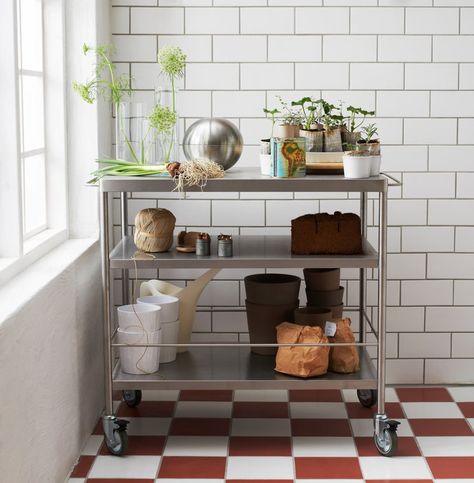 Small Kitchen Cart, Stainless Steel Kitchen Cart, Ikea Kitchen Cart, Kitchen Work Tables, Stainless Steel Kitchen Island, Kitchen Carts, Kitchen Furniture Storage, Rolling Kitchen Cart, Kitchen Storage Cart