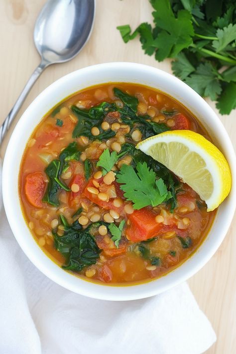 Looking for a delicious and healthy meal option? Try this flavorful low-calorie lentil soup recipe that is both satisfying and nutritious. Packed with protein and fiber, this soup is perfect for those looking to enjoy a filling dish without the guilt. Whip it up in no time for a light lunch or dinner that will nourish your body and keep you feeling full. Soup Lovers, Healthy Low Calorie, Lentil Soup Recipe, Lentil Soup Recipes, Brown Lentils, Whip It, Ingredient Substitutions, Tomato Vegetable, Nourish Your Body