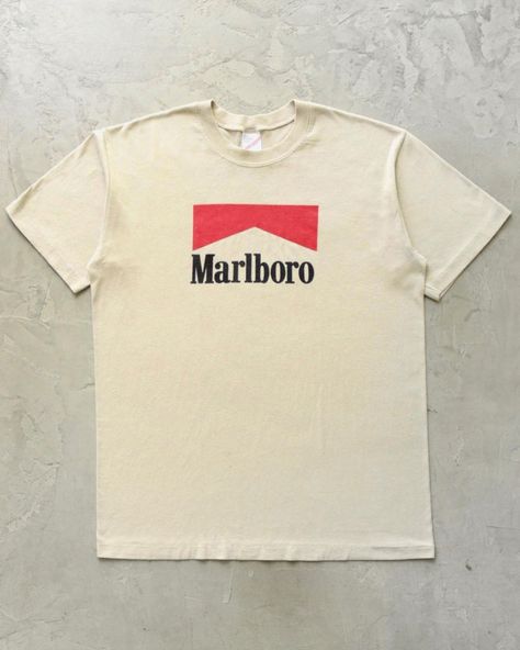 1980s Marlboro Tee 🚬 Drop is now live— 60+ Pieces added to our site 🗣️ TWOFOLDVINTAGE.com | Instagram Thrifted Tees, Dolls Dress, Digital Closet, Concert Fits, Painted Clothes, Red Shirt, Red Tshirt, 30th Birthday, Doll Dress