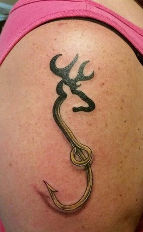 Hunting Fishing Memorial Tattoo, Deer Hunter Tattoo, Hunting And Fishing Tattoos, Hunting Fishing Tattoo, Alaska Tattoo, Dreamcatcher Drawing, Antler Tattoos, Hook Tattoo